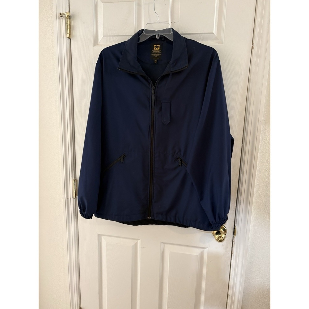 Propper Men's Navy Blue Windbreaker Jacket Full Zip Pockets Stand-Up Collar LR